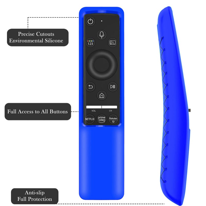 Lambcare Case Compatible with Samsung Smart TV Remote Controller BN59 Series, Light Weight Silicone Cover Protector Shockproof Anti-Slip Remote Skin Sleeve - Blue - Image 4